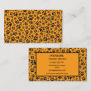 Search for orange dot business cards Black