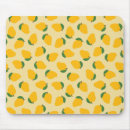 Search for food pattern mousepads Yellow