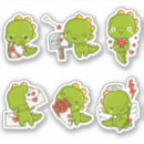 Search for kawaii dinosaur stickers Cartoon