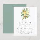 Search for teal christening invitations Foliage