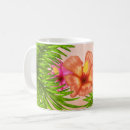 Search for pink flowers green leaves mugs Elegant