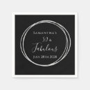 Search for silver and black napkins Fifty
