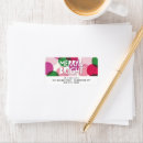 Search for pink confetti return address labels Fun