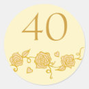 Search for 40th anniversary stickers Golden