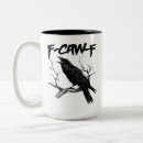 Search for funny black crow mugs F caw f