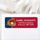 Search for red brown return address labels White