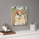 Search for vintage woman clocks Alphonse mucha