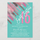 Search for purple white birthday invitations Glitter