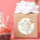 Search for baby girl shower invitation stickers Retro