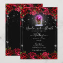 Search for black red silver invitations Roses