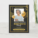 Search for 50th photo birthday cards Gold black