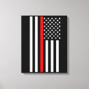 Search for firefighter canvas prints Thin red line