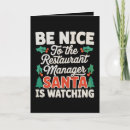 Search for manager christmas cards Santa
