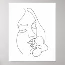 Search for black and white flower drawing art Modern