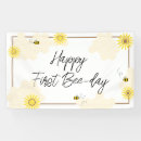 Search for bee first birthday posters Yellow