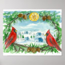 Search for cardinals in winter posters Christmas birds