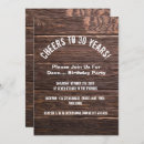 Search for rustic 30th birthday invitations Wood