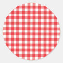 Search for red and white gingham stickers Vintage
