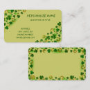 Search for four leaf clover business cards Gold