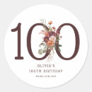 Search for 100th stickers 100th birthday party