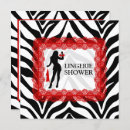 Search for zebra bridal shower invitations Red