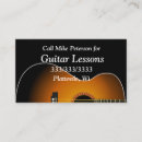 Search for guitar lessons business cards Simple