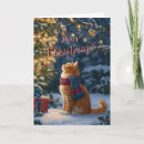 Search for orange cat christmas cards Animal