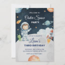 Search for space adventure birthday invitations Boy