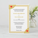 Search for red white and gold wedding invitations Black