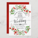 Search for red and green wedding invitations Watercolor floral