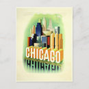 Search for chicago vintage travel poster postcards Skyline