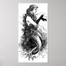Search for vintage mermaid illustration posters Sea