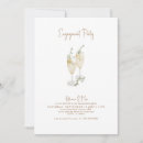 Search for gold and white engagement party invitations Champagne