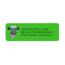 Search for funny dog return address labels Pug