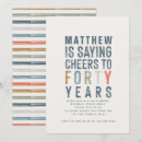 Search for rustic 40th birthday invitations Blue