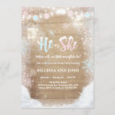 Search for snow gender reveal invitations Boy or girl