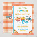 Search for twin pumpkin invitations Orange gingham