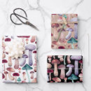Search for mushrooms wrapping paper Watercolor