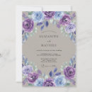Search for blue and lavender wedding invitations Purple