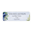 Search for blue flowers return address labels Rustic