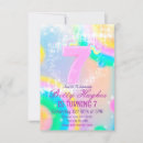 Search for girls 7th birthday invitations Unicorn
