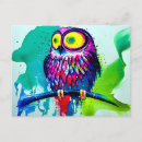 Search for colourful bird art postcards Animal