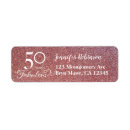Search for gold 50th return address labels Pink