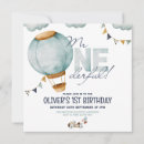 Search for blue hot air balloon birthday invitations Boy