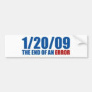 Search for end of an error bumper stickers Politics