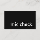 Search for mic business cards Music