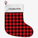 Search for red and black plaid christmas stockings Lumberjack