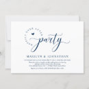 Search for happily ever after party invitations Black and white