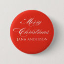 Search for merry christmas badges Red and white