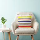 Search for red and yellow striped cushions For her